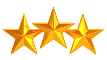 Obraz premium Golden three stars