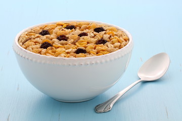 Delicious organic muesli cereal