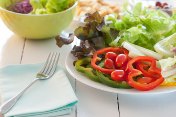 fresh vegetable for cooking salad