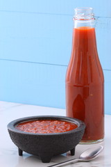 Artisan red hot chili sauce