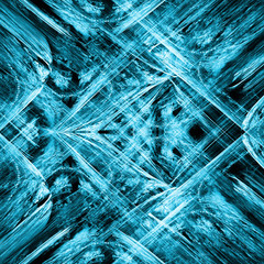 Blue Cross Color Fractal Art Platform With Shadow