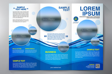Brochure leaflet design a4 tri-fold template. - 85998648