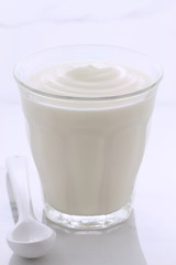 Vintage retro styling yogurt