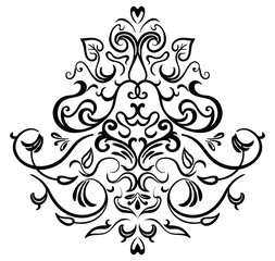 Black-white ornamental frame