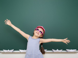 girl near school board