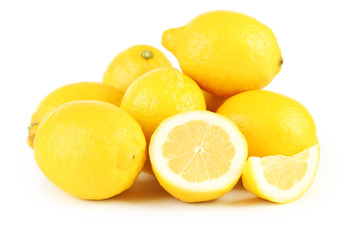 Lemons isolated on white
