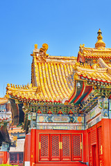 Fototapeta na wymiar Beautiful View of Yonghegong Lama Temple.Beijing. Lama Temple is