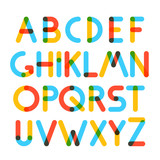 Multiply geometric elements letters. Design elements