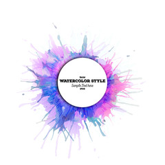 Abstract circle white banner with place for text, watercolor
