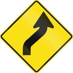 Australian road warning sign - Reverse curve