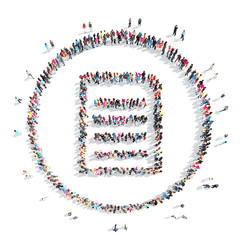 people in the shape of  page.