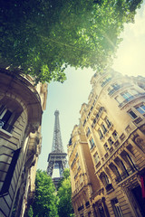 Fototapeta premium building in Paris near Eiffel Tower