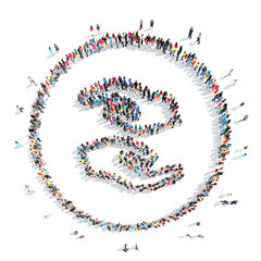  people in the shape of hands.