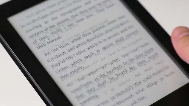 Holy Bible on eBook reader