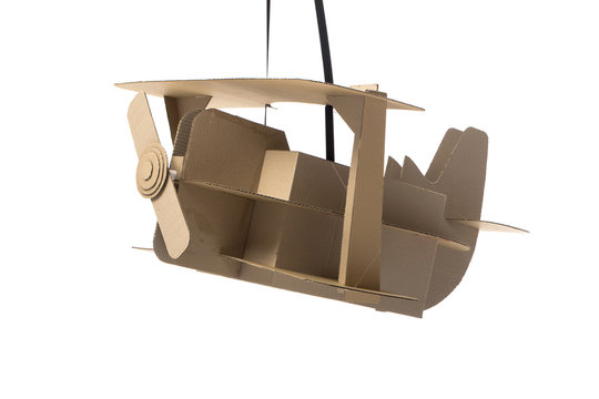 cardboard biplane