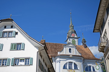Fototapeta na wymiar Schwyz, Ortszentrum 