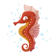Cute seahorse isolated T-Shirt design for children