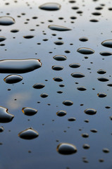 Background of water drops on glass.