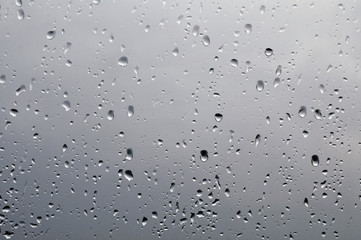 Background of water drops on glass.