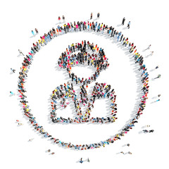 people in the shape of a man.