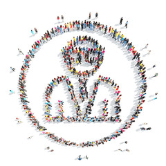 people in the shape of a man.