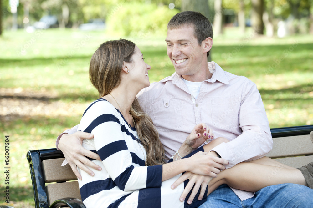 Wall mural Young Happy Couple