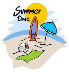 Plakat summer time message
