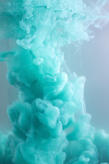 Turquoise Ink in water.