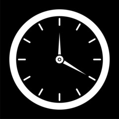Clock Black Icon