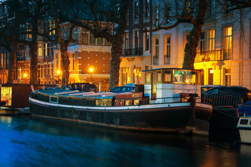 Amsterdam, Netherlands at night