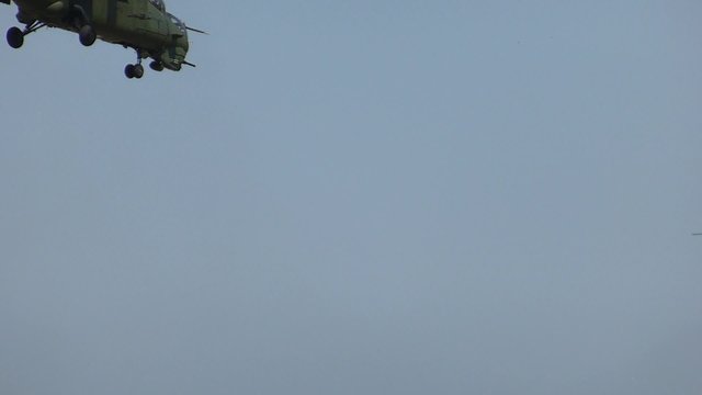 Combat helicopters aerobatics