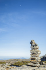 Fototapeta na wymiar Pile of stone at the mountain