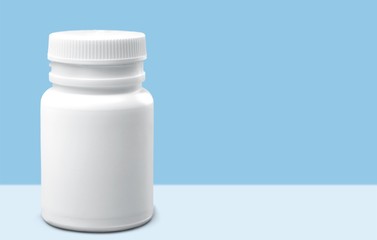 Pill Bottle, Bottle, White.