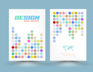 Vector flyer design templates with circle pastel color. Vector illustration. Abstract Round dot design vector template layout for magazine brochure flyer booklet cover annual report in A4.