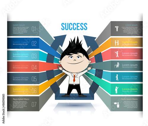 Infographic Ideas infographic template education : Vector business concepts with icons. Can use for infographic, loop ...