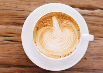 Cup of coffee latte art
