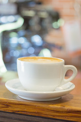 Cup of coffee latte art