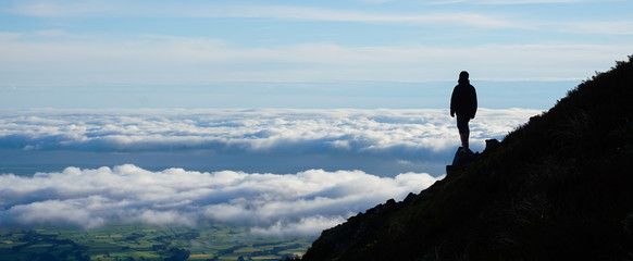 Looking at the valley from Mount Taranaki