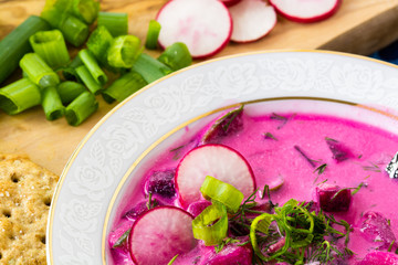 Cold beet root soup.