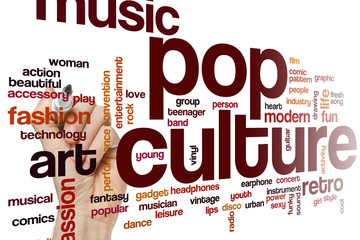 Pop culture word cloud