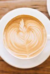 Cup of coffee latte art