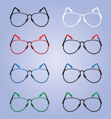 eyes glasses, colorful eyes glasses, eyes glasses vector