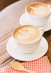 Cup of coffee latte art