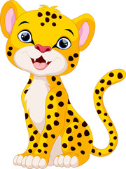 Cute cheetah cartoon © irwanjos