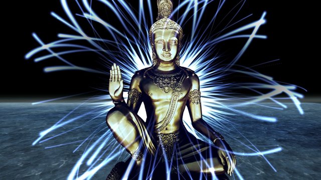 Animation motion graphic psychedelic buddha