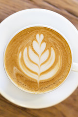Cup of coffee latte art