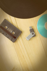Retro Looking Music Recording Devices Evolution