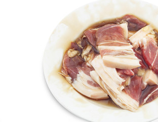 Pork marinated in spices