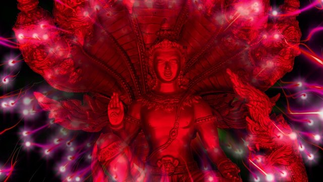 Animation motion graphic psychedelic buddha