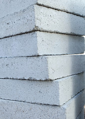 Heap of bricks on a construction site